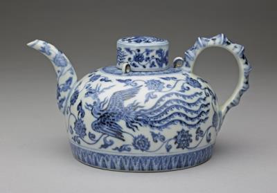 图片[2]-Teapot in underglaze blue with phoenixes decor, Ming dynasty, Yongle reign (1403-1424)-China Archive